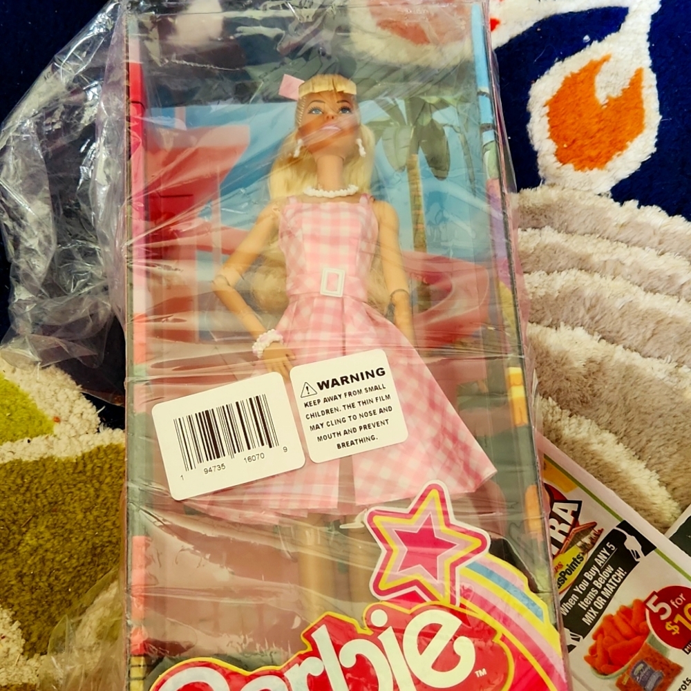 Barbie The Movie Collectible Gloria Doll Wearing Pink Checked dress